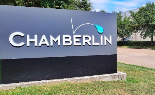 Chamberlin outdoor sign by national signs, a sign company in houston, texas.