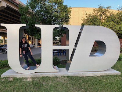 UHD university signage at the University of Houston-Downtown campus created by National Signs