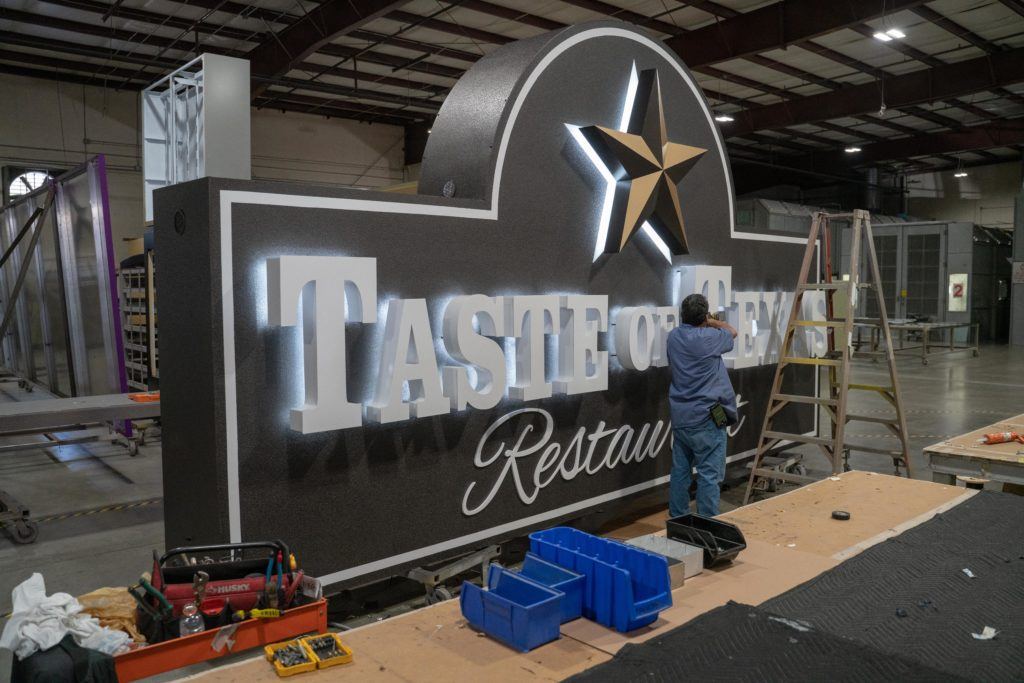Sign design and fabrication at National Signs.