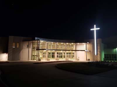 Beautiful Houston church signage by National Signs.