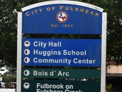 Wayfinding signage for City of Fulshear.