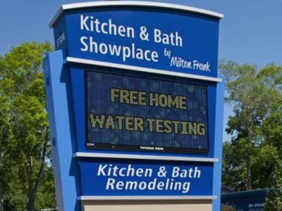 LED sign installation for Kitchen & Bath Showplace by National Signs.